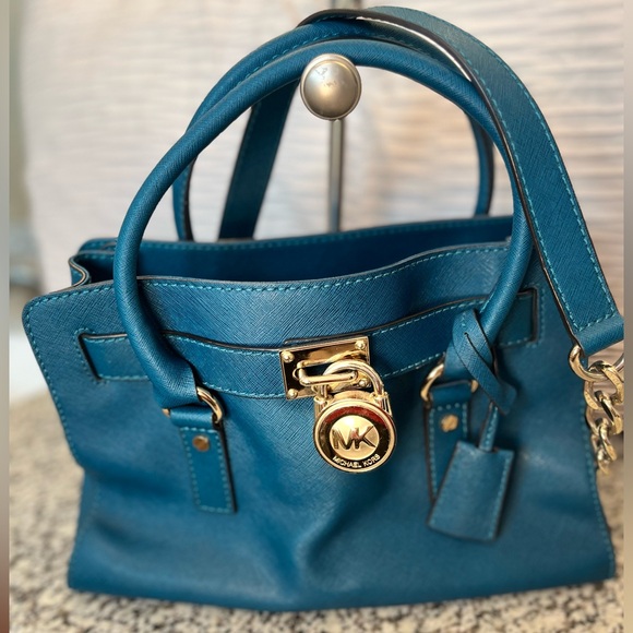 Michael Kors Teal Hamilton Satchel and Wallet Set! - Picture 3 of 16
